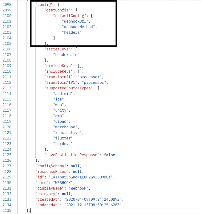 Configuration variables